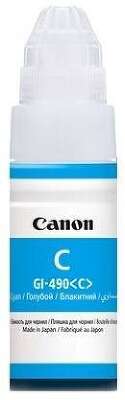 Чернила Canon GI-490C 0664C001 голубой 70мл для Canon Pixma G1400/G2400/G3400