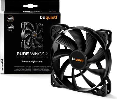 Вентилятор be quiet! Pure Wings 2 140mm PWM high-speed, 140мм, 1600rpm, 37.3 дБА, 4-pin PWM, 1шт
