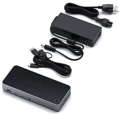 Док-станция Satechi Triple 4K Display Docking Station. Цвет: серый космос