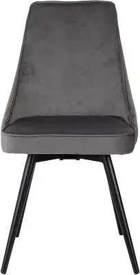 Стул для дома Бюрократ CH-K4_SP с повор.мех. т.серый Holland 18 металл черный на ножках (CH-K4_1/SP/HL18)