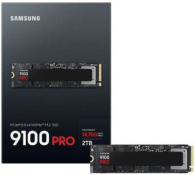 Твердотельный накопитель SSD Samsung MZ-VAP2T0BW M.2 2280 2TB 9100 PRO Black PCIe Gen5x4 RTL