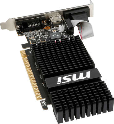 Видеокарта 2Gb PCI-E MSI N720-2GD3HLP с CUDA <GFN720, GDDR3, 64 bit, HDCP, VGA, DVI, HDMI, Retail>