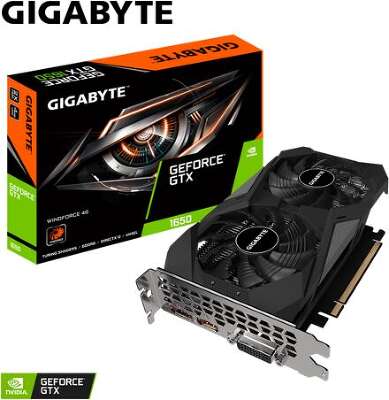 Видеокарта GIGABYTE NVIDIA nVidia GeForce GTX1650 D6 WINDFORCE 4Gb DDR6 PCI-E DVI, HDMI, DP