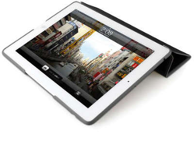 Чехол Macally BookStand Hardshell Flexible для iPad 2/iPad 3, черный [BOOKSTANDDB-3B]