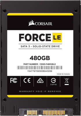 Твердотельный накопитель SSD 2.5" SATA III 480GB Corsair Force LE [CSSD-F480GBLEB]