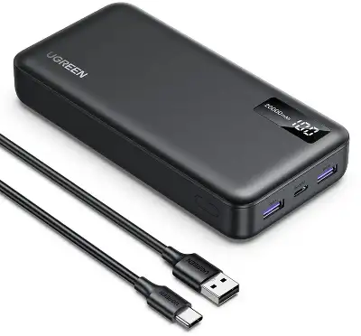 Внешний аккумулятор UGREEN PB312 (25683) 20000mAh PD 20W Power Bank. Цвет: серый