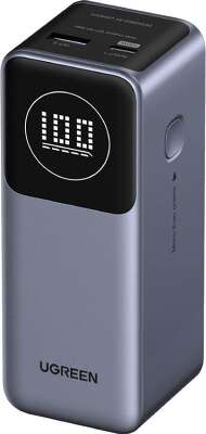 Внешний аккумулятор UGREEN PB724 (35526B) 12000mAh Quick Charging 100W Power Bank. Цвет: серый