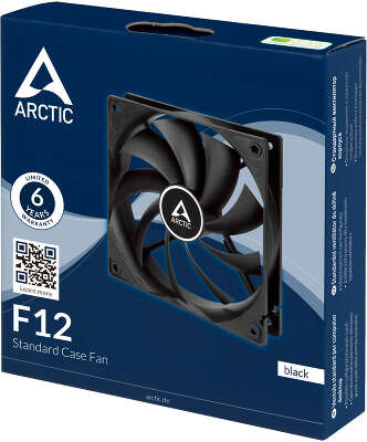 Вентилятор Arctic Cooling ARCTIC F12 Black, 120мм, 1350rpm, 3-pin