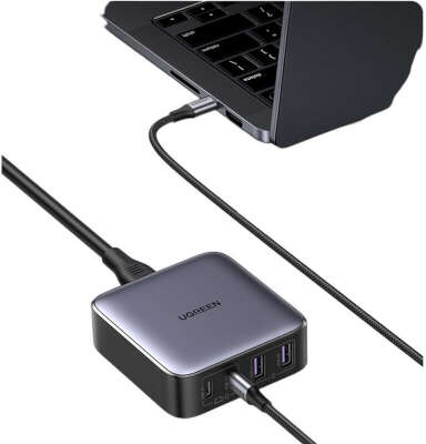 Зарядное устройство UGREEN CD327 (90747) Nexode 65W 2*USB-A+2*USB-C Desktop Fast Charger EU. Цвет: серый