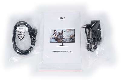 Монитор Lime E215A  21.5"  Black (VA, 1920x1080, VGA+HDMI, 6.5 ms, 178°/178°, 250 cd/m, 3000:1, 75Hz, внутр. БП, VESA 100, Flat)