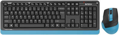Комплект клавиатура + мышь беспров. A4Tech Fstyler FG1035 black/blue (USB, Multimedia) (FG1035 NAVY BLUE)