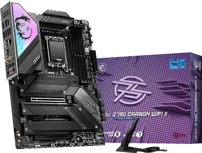 Материнская плата MSI MPG Z790 CARBON WIFI II Soc-1700 Intel Z790 4xDDR5 ATX AC`97 8ch(7.1) 2.5Gg RAID+HDMI