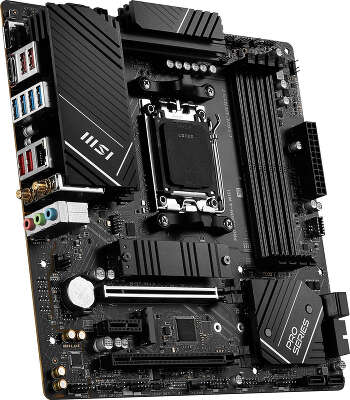 Материнская плата MSI PRO B650M-A WIFI SocketAM5 AMD B650 4xDDR5 mATX AC`97 8ch(7.1) 2.5Gg RAID+VGA+HDMI+DP