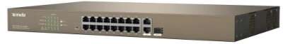 Коммутатор 16FE+2GE/1SFP 16-Port PoE TENDA