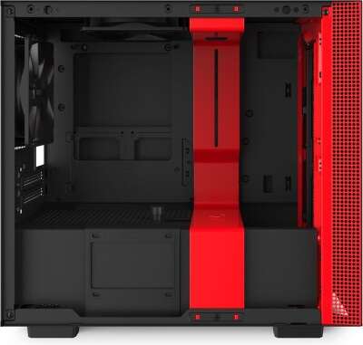 Корпус NZXT H210 Black/red, черный, mini-ITX, Без БП (CA-H210B-BR)