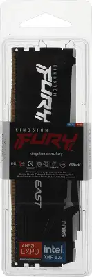 Память DDR5 8GB 6000MHz Kingston KF560C36BBEA-8 Fury Beast Expo RGB RTL Gaming PC5-48000 CL36 DIMM 288-pin 1.35В single rank с радиатором Ret