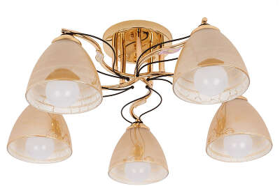 Люстра Hiper Gabriella H011-5 потолоч. золотистый/хром