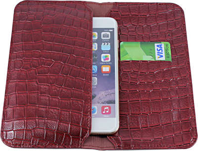 Чехол универсальный Activ Note case NC3055 5,5" (red) (отдел для телефона; визитница;портмоне)
