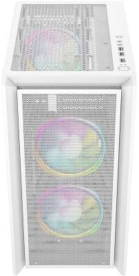 Powercase Alisio Micro Z3W ARGB, Tempered Glass, 3x 120mm ARGB fan, белый, mATX  (CAMZW-A3)