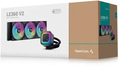 Система водяного охлаждения Deepcool LE360 V2 ARGB Soc-AM5/AM4/1200/1700/1851 черный 4-pin 19-31.6dB Al 250W 1632gr Ret (R-LE360-BKAMMC-G-2)