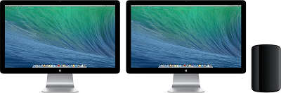Компьютер Apple Mac Pro Z0PK001DQ Intel Xeon E5 2.7 ГГц (12 ядер) / 64 / 1 ТБ SSD / 2 х AMD FirePro D700