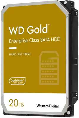 Жесткий диск Western Digital 3.5" 20TB WD202KRYZ Gold SATA3, Cache 291MB, 7200 rpm