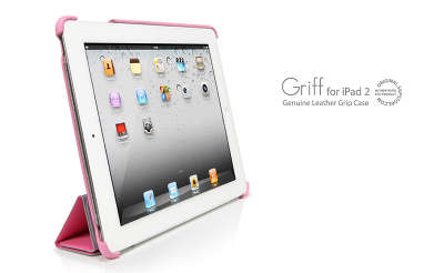 Кожаный чехол SGP Leather Case Griff для iPad 2, розовый [SGP07697]