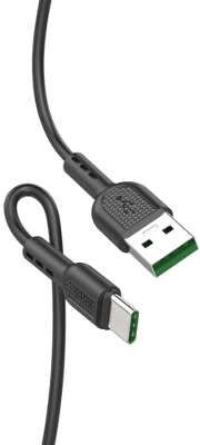 Кабель USB 2.0 hoco X33, AM/Type-C, черный, 1м, макс. ток 5 А