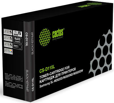 Картридж лазерный Cactus CS-D115L MLT-D115L черный (3000стр.) для Samsung SL-M2620D/M2820ND/M2820DW