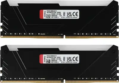 Память DDR4 2x8GB 3200MHz Kingston KF432C16BB2AK2/16 Fury Beast RGB RTL Gaming PC4-25600 CL16 DIMM 288-pin 1.35В kit dual rank с радиатором Ret