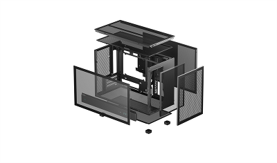 корпус Deepcool CH260 без БП, боковое окно (закаленное стекло), черный, MICRO ATX/MINI-ITX