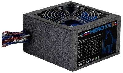 Блок питания Aerocool 650W Retail VP-650 , ATX v2.4, 80+ Bronze, A.PFC, 12cm fan, Haswell Ready, 2x PCI-E (6+2