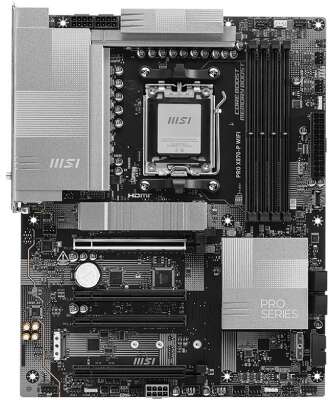 Материнская плата MSI PRO X870-P WIFI X870, AM5, 4*DDR5, 4*PCIEx16, 3*M.2, 3*TypeC, 2*USB3.2Gen2, 4*USB3.2Gen1, 8*USB2.0, 4*SATA3.0, 5G, Type-C(DP), HDMI, ATX, RTL