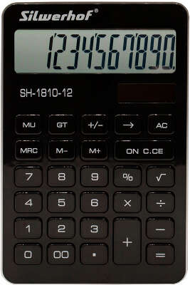 Калькулятор настольный Silwerhof SH-1810-12 черный 12-разр.