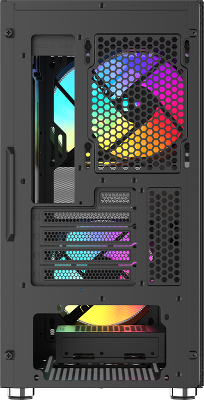 Корпус ПК без блока питания/ Case SAMA S30 Black, Midi-Tower, TG, 2x140mm + 1x120mm ARGB, 1xUSB 3.0 + 1xUSB 3.1 Type-C, mATX, mITX Black