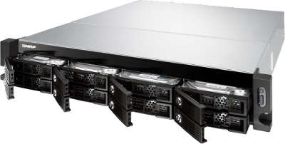 Сетевое хранилище QNAP TVS-871U-RP-i3-4G 8 отсеков для HDD, стоечное исполнение, два блока питания. Intel Cor