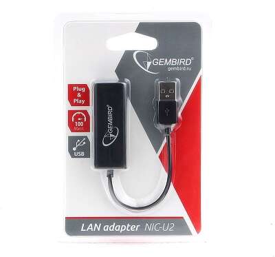 Gembird Сетевой адаптер Ethernet USB 2.0 - Fast Ethernet adapter (NIC-U2)