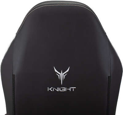 Кресло игровое Knight Neon черный/серебряный соты эко.кожа с подголов. крестов. металл