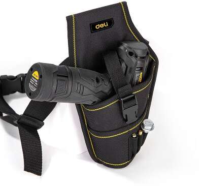 Поясная сумка-кобура монтажника Deli DL430004 260 x 150 мм, 4 кармана, ткань Оксфорд 600D