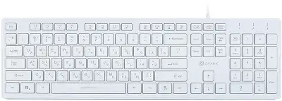 Клавиатура Оклик 550ML белый USB slim Multimedia LED