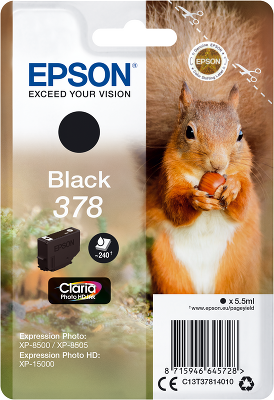 Картридж Epson Singlepack Black 378 C13T37814020 Claria Photo HD Ink