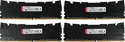 Память DDR4 4x32GB 3200MHz Kingston KF432C16RB2K4/128 Fury Renegade Black RTL Gaming PC4-25600 CL16 DIMM 288-pin 1.35В kit dual rank с радиатором Ret