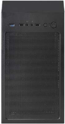 Exegate EX292859RUS Корпус Miditower ExeGate EVO-8243 (ATX, без БП, 2*USB+1*USB3.0, черный, 3 вент. с RGB подсветкой, боковая панель - закаленное стекло)