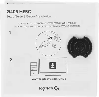 Мышь Logitech G403 Hero черный оптическая 25600dpi USB 5but (910-005636)