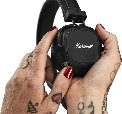 Гарнитура накладные Marshall Major IV черный беспроводные bluetooth оголовье (MAJOR IV BLACK)