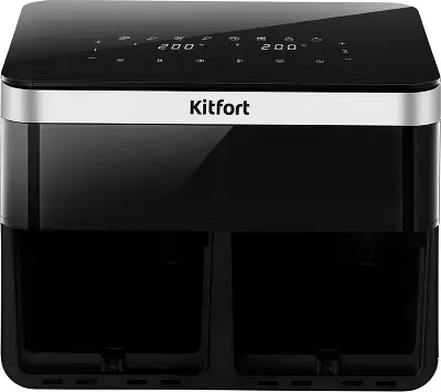 Аэрогриль Kitfort КТ-8110 8.6л 2700Вт серебристый/черный