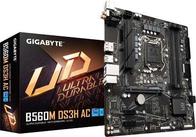 Материнская плата mATX LGA1200 GIGABYTE B560M DS3H AC