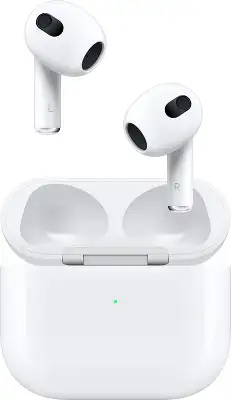 Гарнитура вкладыши Apple AirPods 3 A2565/A2564/A2566 MagSafe белый беспроводные bluetooth в ушной раковине (MME73AM/A)