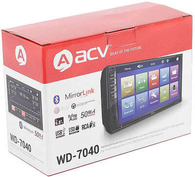 Автомагнитола ACV WD-7040 2DIN 4x50Вт v4.0 6.8" (35081)