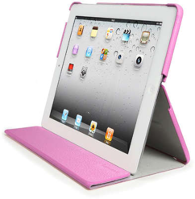 Кожаный чехол SGP Leather Case Leinwand для iPad 2, розовый [SGP07826]
